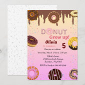 ドーナツの誕生日、見逃せない誕生日 招待状 (正面/裏面)