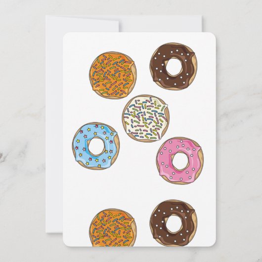 ドーナツの警察パーティー 招待状 (裏面)