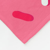 ドーナツの釉薬のシームレスなパターン、ピンクの背景、t フリースブランケット (角)