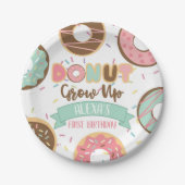 ドーナツはカスタマイズ可能な紙皿を-育ちます ペーパープレート (正面)