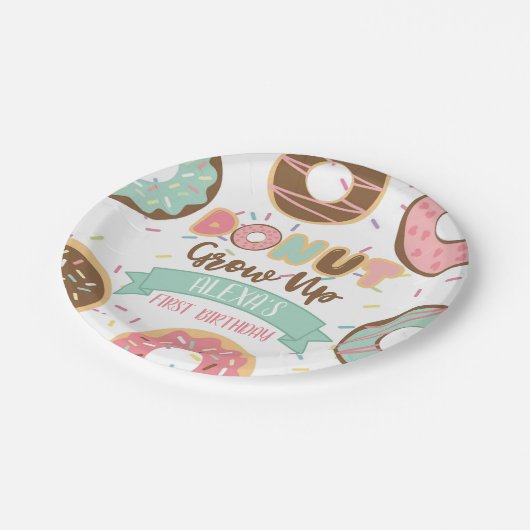ドーナツはカスタマイズ可能な紙皿を-育ちます ペーパープレート (アングル)