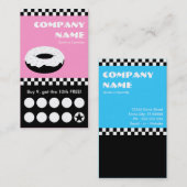 ドーナツはパンチカードを市松模様にします ロイヤリティカード (正面/裏面)