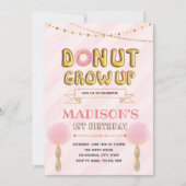 ドーナツはパーティの招待状を育ちます 招待状 (正面)
