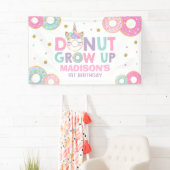 ドーナツはパーティーの旗ドーナツ及びユニコーンのパーティーを育ちます 横断幕 (インサイチュ)