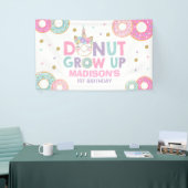 ドーナツはパーティーの旗ドーナツ及びユニコーンのパーティーを育ちます 横断幕 (トレードショー)