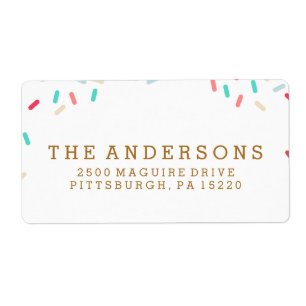 ドーナツは差出人住所ラベルを振りかけます ラベル