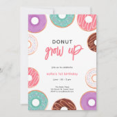 ドーナツは誕生日招待状 招待状 (正面)