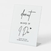 ドーナツもしマインド私は結婚のドーナツのバー徴候 台座サイン (正面)