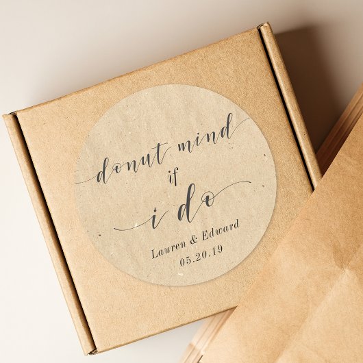 ドーナツもしマインド私は結婚のドーナツ好きクラフト ラウンドシール