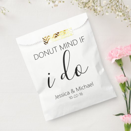 ドーナツもしマインド私は結婚式の引き出物キャンディカスタム フェイバーバッグ (封をした状態)