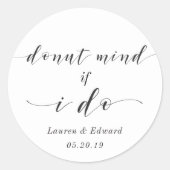 ドーナツもしマインド結婚は私の好意 ラウンドシール (正面)