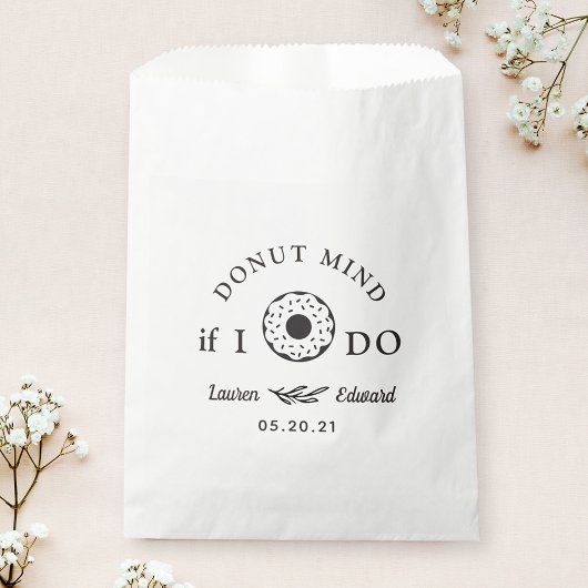 ドーナツもしマインドI Doの結婚ブライダルシャワードーナツ フェイバーバッグ
