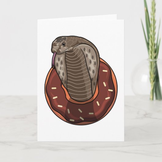 ドーナツをくわえた蛇 カード (正面)