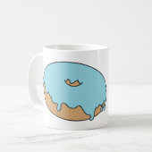 ドーナツをカスタマイズお気に入りの可能 コーヒーマグカップ (正面左)