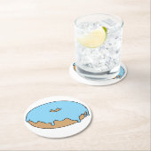 ドーナツをカスタマイズお気に入りの可能 ラウンドペーパーコースター (インサイチュ)