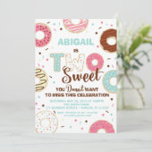 ドーナツをテーマにした誕生日招待状 招待状 (スタンド正面)