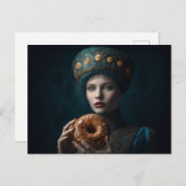 ドーナツを持った人 ポストカード (正面/裏面)