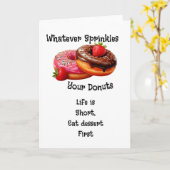 ドーナツを振りかける物は何でも カード (黄色い花)