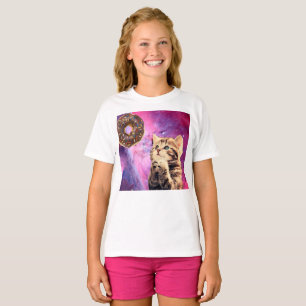 ドーナツを望んでいる猫 Tシャツ