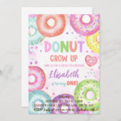 ドーナツを育てないで ドーナツの誕生日 招待状 (正面/裏面)