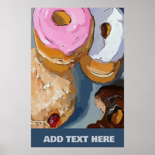 ドーナツを追加テキスト ポスター (正面)