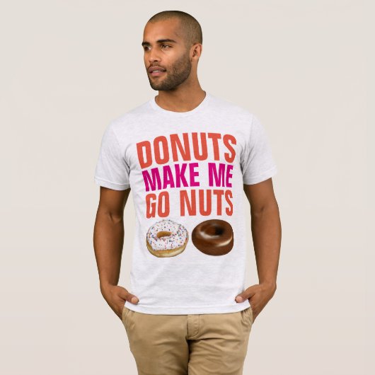 ドーナツを食べるとTシャツが大好き Tシャツ (正面フル)