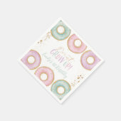 ドーナツアクア金ゴールド1st誕生日ナプキンズドーナツ成長 スタンダードカクテルナプキン (角)