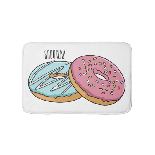 ドーナツアニメイラストレーション バスマット (正面)