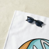 ドーナツアニメイラストレーション ビーチタオル (インサイチュ)