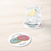 ドーナツアニメイラストレーション ラウンドペーパーコースター (インサイチュ)