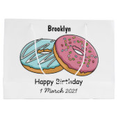 ドーナツアニメイラストレーション ラージペーパーバッグ (裏面)