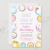 ドーナツイースター誕生日パーティーを開く 招待状 (正面)