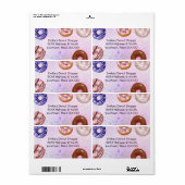 ドーナツウォーターカラー住所 シール (フルシート)