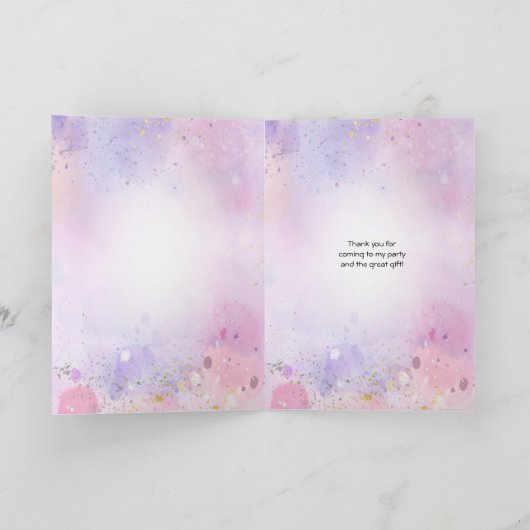 ドーナツウォーター色ありがとう カード (内部)