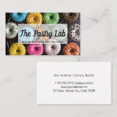 ドーナツカラフルの背景 | ペストリー 名刺 (正面/裏面)