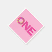 ドーナツカラフルドーナツ1st誕生日パーティーテーマ スタンダードカクテルナプキン (角)