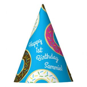 ドーナツカラフルドーナツ1st誕生日パーティーテーマ パーティーハット