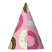 ドーナツカラフルドーナツ1st誕生日パーティーテーマ パーティーハット (裏面)