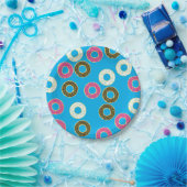 ドーナツカラフルドーナツ1st誕生日パーティーテーマ ペーパープレート (パーティー)