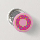 ドーナツカラフルドーナツ1st誕生日パーティーテーマ 缶バッジ (正面&裏面)