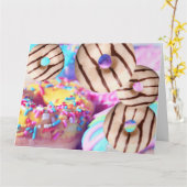 ドーナツカラフル折りグリーティングカード カード (黄色い花)