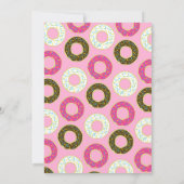 ドーナツカラフル1歳の誕生日招待状 招待状 (裏面)