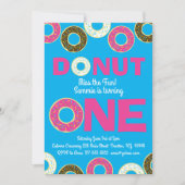 ドーナツカラフル1歳の誕生日招待状 招待状 (正面)