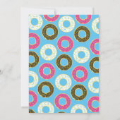 ドーナツカラフル1歳の誕生日招待状 招待状 (裏面)