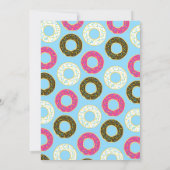 ドーナツカラフル1歳の誕生日招待状 招待状 (裏面)