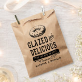 ドーナツガラスと素朴おいしいシャワー結婚の フェイバーバッグ (クリップ留めされた状態)