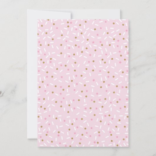 ドーナツガーリー招待状ドーナッツ誕生日散布機 招待状 (裏面)