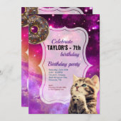 ドーナツキャット銀河系招待状 招待状 (正面/裏面)