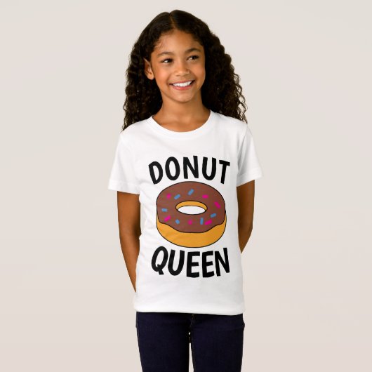 ドーナツクイーンTシャツガールズティーおもしろいズ Tシャツ (正面フル)