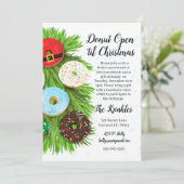 ドーナツクリスマスプレゼント交換パーティー招待状 招待状 (スタンド正面)